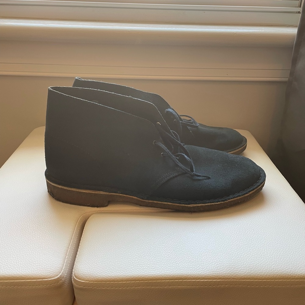 Clarks Blue Suede Desert Boots